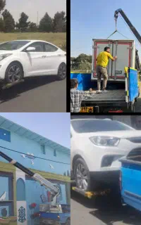 امدادخودرو،یدک کش وجرثقیل دکل دار نیسانی(۲تن)