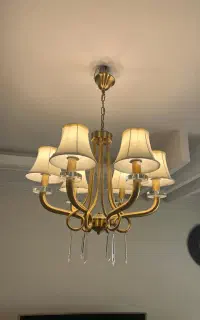 لوستر آویز شش شاخه در حد نو