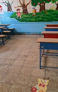 میز نیمکت متصل دو نفره مدرسه
