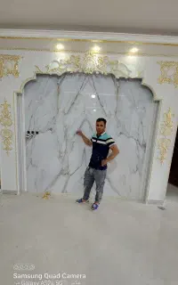 گچبری پیش ساخته دستی ترمو تی‌وی وال