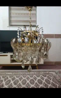 سه عدد لوستر پذیرایی دو عدد چراغ خواب کوچیک