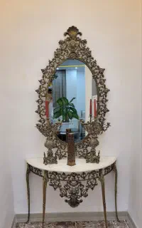 آینه شمعدان برنز