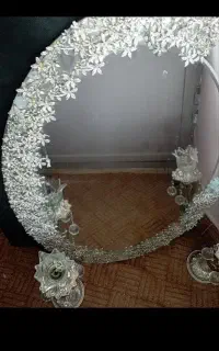 آینه شمعدان نقره ای