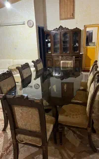 ست میزوصندلی ناهارخوری۸ نفره سلطنتی طرح پایه شیر