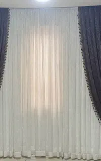 پرده تور پانج و والان مخملی