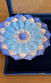بشقاب میناکاری مسی