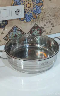 ماهی تابه استیل بزرگ28