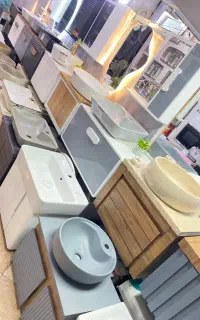 کارگاه ۲۰۰۰ روشویی کابینتی مدل سنگ طبیعی گرد