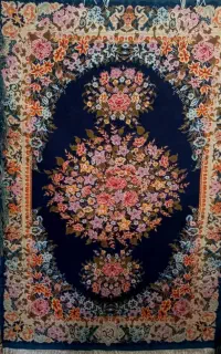 فرش چله ابریشم دستباف گلستان سالاری