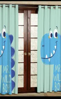 پرده دایناسوری اتاق کودک بسیار زیبا