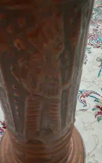 جای سیخ کباب یاجای گل مصنوعی مسی قدیمی کاردست