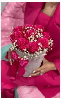 باکس و دسته گل روبانی
