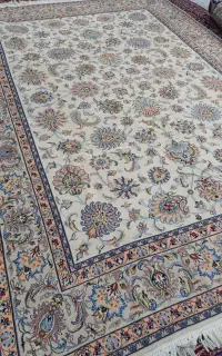 ۹متری دستباف ۶۰ رج گل ابریشم