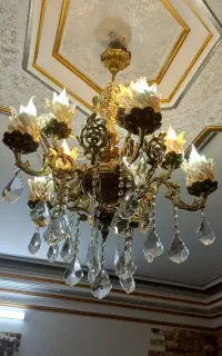 لوستر برنجی ۵ شاخه