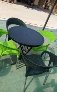 صندلی پلاستیکی حصیری فانتزی