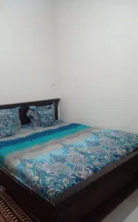 تخت خواب دو نفره. و آینه و دلاور