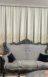 دو قطعه پرده جنس عالی دو بار شسته شده کلا
