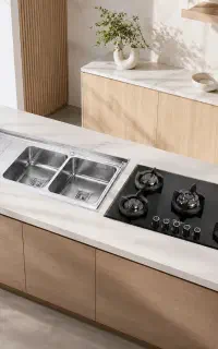 سینک و گاز صفحه‌ای نگین الماس تنوع مدل و کیفیت خوب