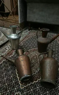 فروش ۴ عدد آفتابه مسی قدیمی