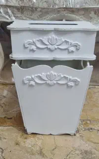 سطح زباله و جا دستمال کاغذی ام دی اف