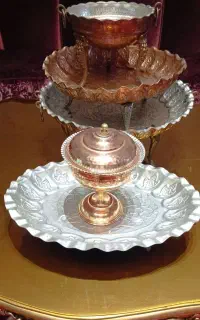 ظروف پذیرایی و دکوری مسی