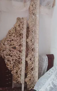 کتیبه پرده سفیدطلایی