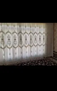 پرده فلت گل برجسته خیلیی زیبا ونو