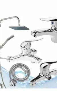 شیرآلات شیر حمام و روشویی و توالت و شلنگ و علم دوش
