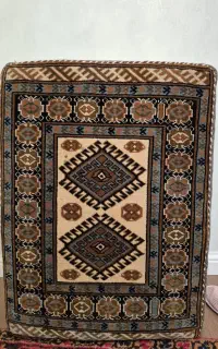 بک جفت پشتی رویه فرش دستباف