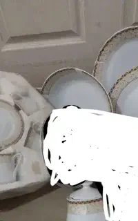 ظروف چینی مرجان لب طلایی