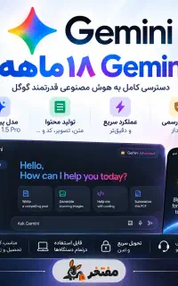 اشتراک ۱۸ ماهه Gemini AI Pro + ۵ ترابایت ابری گوگل