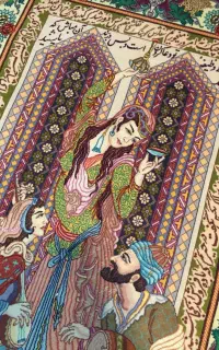 فرش دستباف بزم خیام بافت تبریز