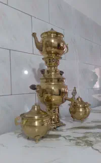 سماور ۱ لیتری برنز  نو