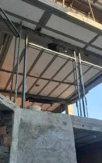 رابیتس کاری.والپست.شیروانی.اسکلت فلزی.شاسی کشی نما