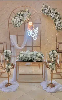 اجاره استندتولد،صندلی،میز،گل ارایی مراسم عقد