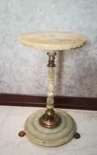 میز تلفن سنگ مرمر سبز تراش خورده زیبا بی نظیر