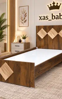 تخت تک لوزی آنتیک (صنایع چوبی خاص)