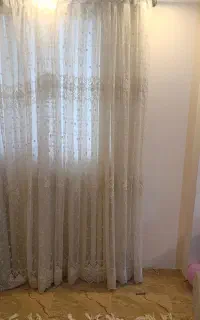 پرده تور گلبرجسته