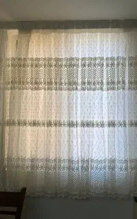 دوعدد پرده خامه دوزی شده
