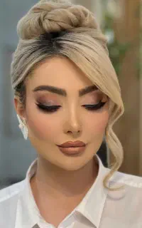 میکاپ و شنیون عروس ۲تومن همراه تست میکاپ رایگان