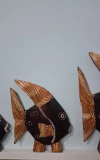 ماهی چوبی تزییناتی