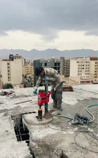 کرگیری و کاشت میلگرد و FRP