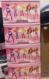 فایل ۴کشو و سطل اشغال ست