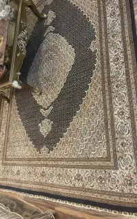 فرش دستباف ۹ متری طرح ماهی خوی جفت در حد نو