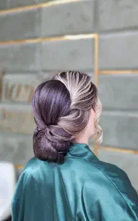 موی قهوه ای یا روشن جهت مدل شینیون