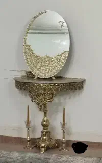 آینه و شمعدان برنز