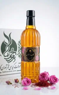 شربت قهوه گلاب زعفران ، گل محمدی ، نعنا
