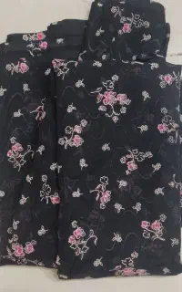 قواره چادری مشکی گلدار