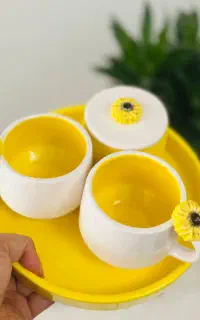 ست چایخوری سرامیکی دستساز هدیه ای خاص