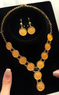 سرویس آبکاری طلا طرح سکه ای مدل الیزابت